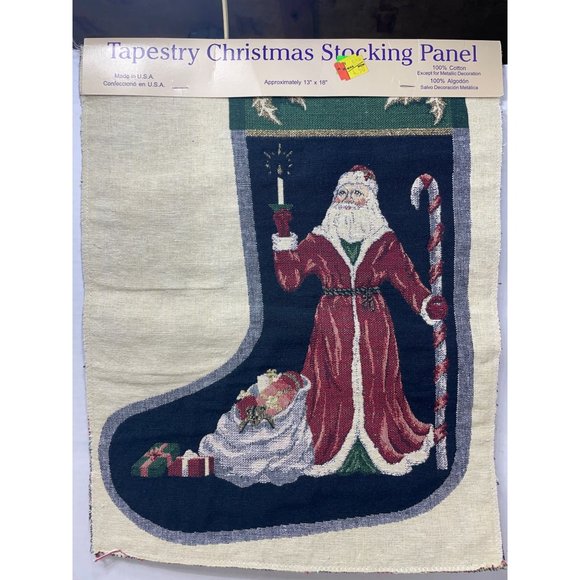 Old World Santa 13”x18” Tapestry Christmas Stocking Panel - Picture 1 of 7